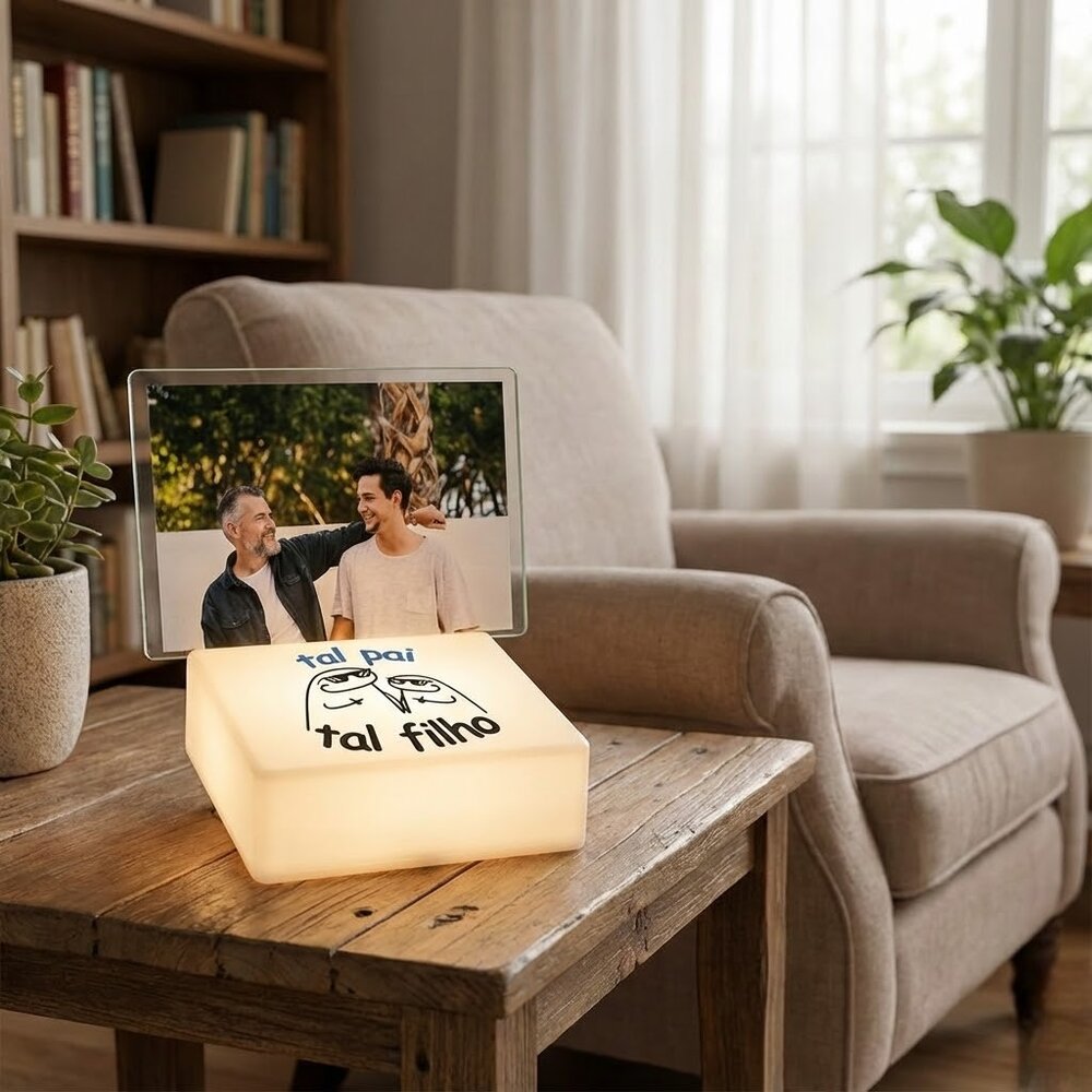 Luminária Mini Box Retrato - Tal Pai Tal Filho