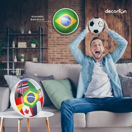 Luminária de Parede Decoração Bar Arandela Bola do Brasil Bivolt