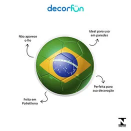 Luminária de Parede Decoração Bar Arandela Bola do Brasil Bivolt