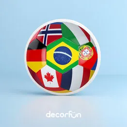 Luminária de Parede Decoração Criativa Bandeiras Mundiais Bivolt