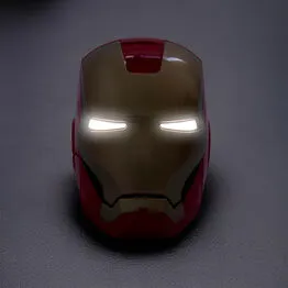 Luminária de Mesa Capacete Homem de Ferro Colorida Marvel Iron Man