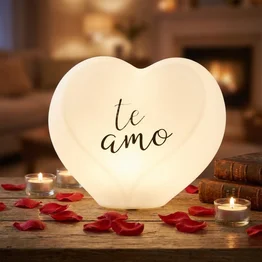 Luminária Coração Te Amo White LED