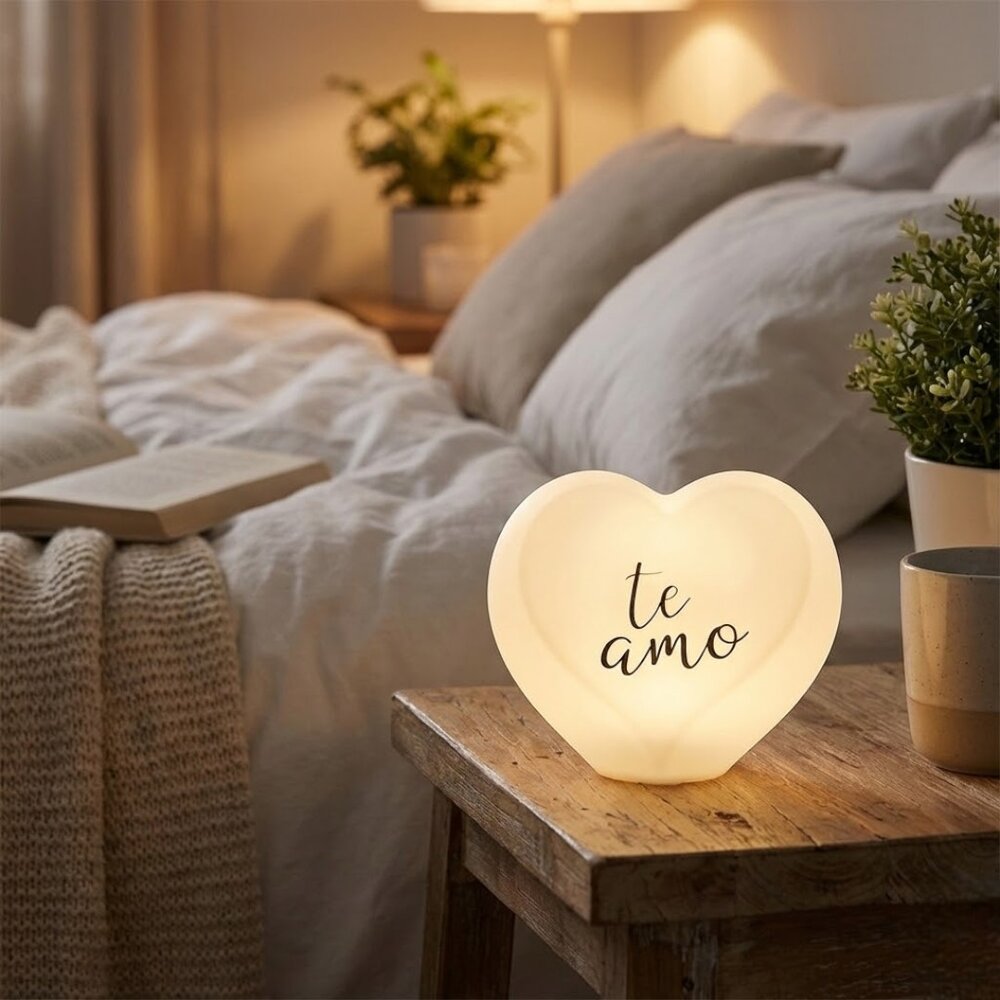 Luminária Coração Te Amo White LED