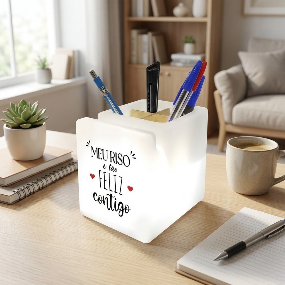 Organizador de Mesa Iluminado Meu Riso