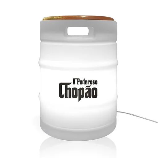 Banco Iluminado O Poderoso Chopão Decoração Bar Bivolt Branco