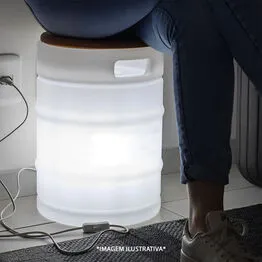 Banco Iluminado O Poderoso Chopão Decoração Bar Bivolt Branco