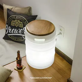 Banco Iluminado O Poderoso Chopão Decoração Bar Bivolt Branco