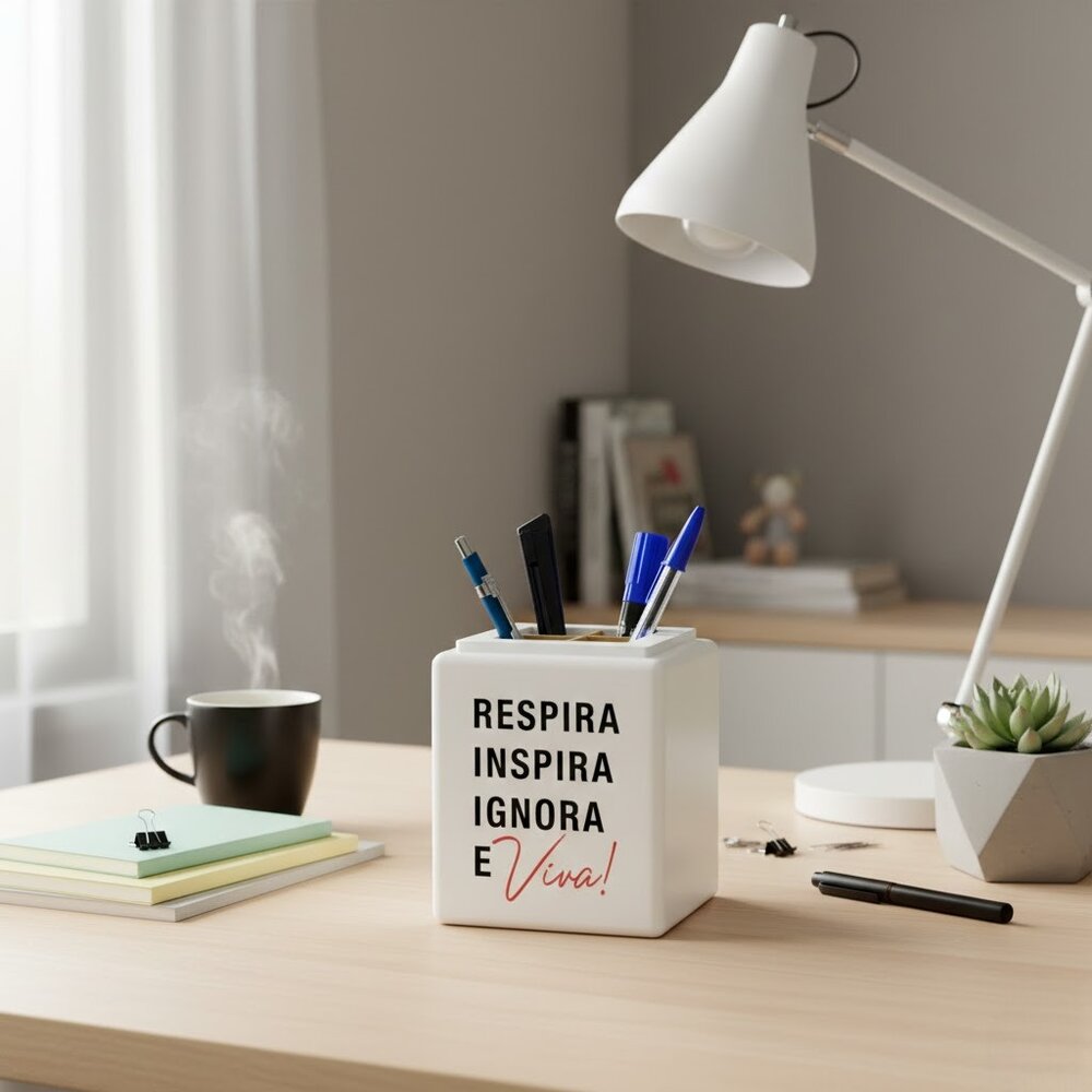 Organizador de Mesa Iluminado Respira Inspira