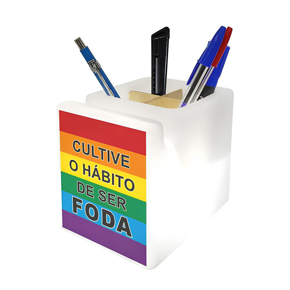 Organizador de Mesa Iluminado Cultive o Hábito