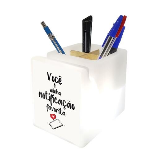 Organizador de Mesa Iluminado Minha Notificação Preferida