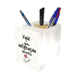 Organizador de Mesa Iluminado Minha Notificação Preferida