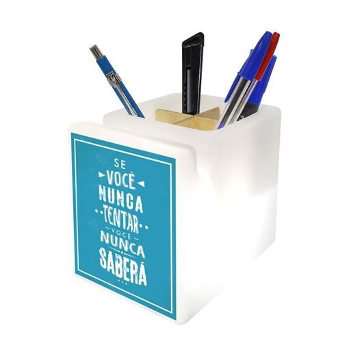 Organizador de Mesa Iluminado Se Não Tentar