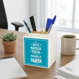 Organizador de Mesa Iluminado Se Não Tentar