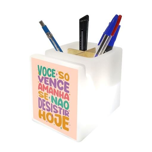 Organizador de Mesa Iluminado Não Desistir Hoje