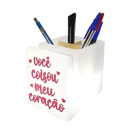 Organizador de Mesa Iluminado Você Coisou Meu Coração