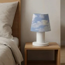 Luminária Abajur de Mesa Pequena Nuvens