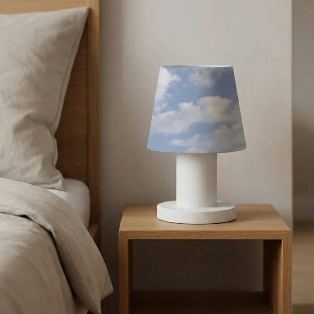 Luminária Abajur de Mesa Pequena Nuvens