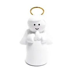 Anjo Laqueado Auréola Dourada Grande Decoração Altar Presépio Oratório