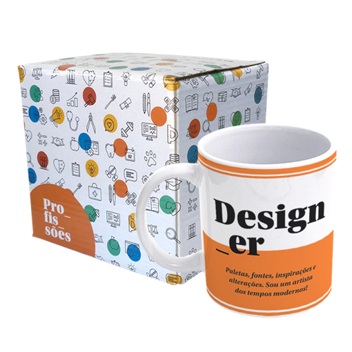 Caneca De Porcelana Profissões - Designer Gráfico