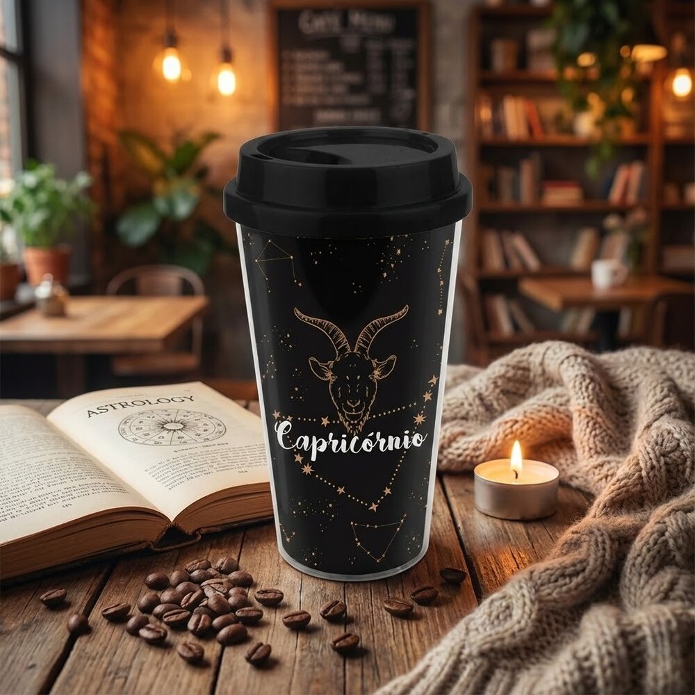 Copo de Viagem Zodíaco - Capricórnio