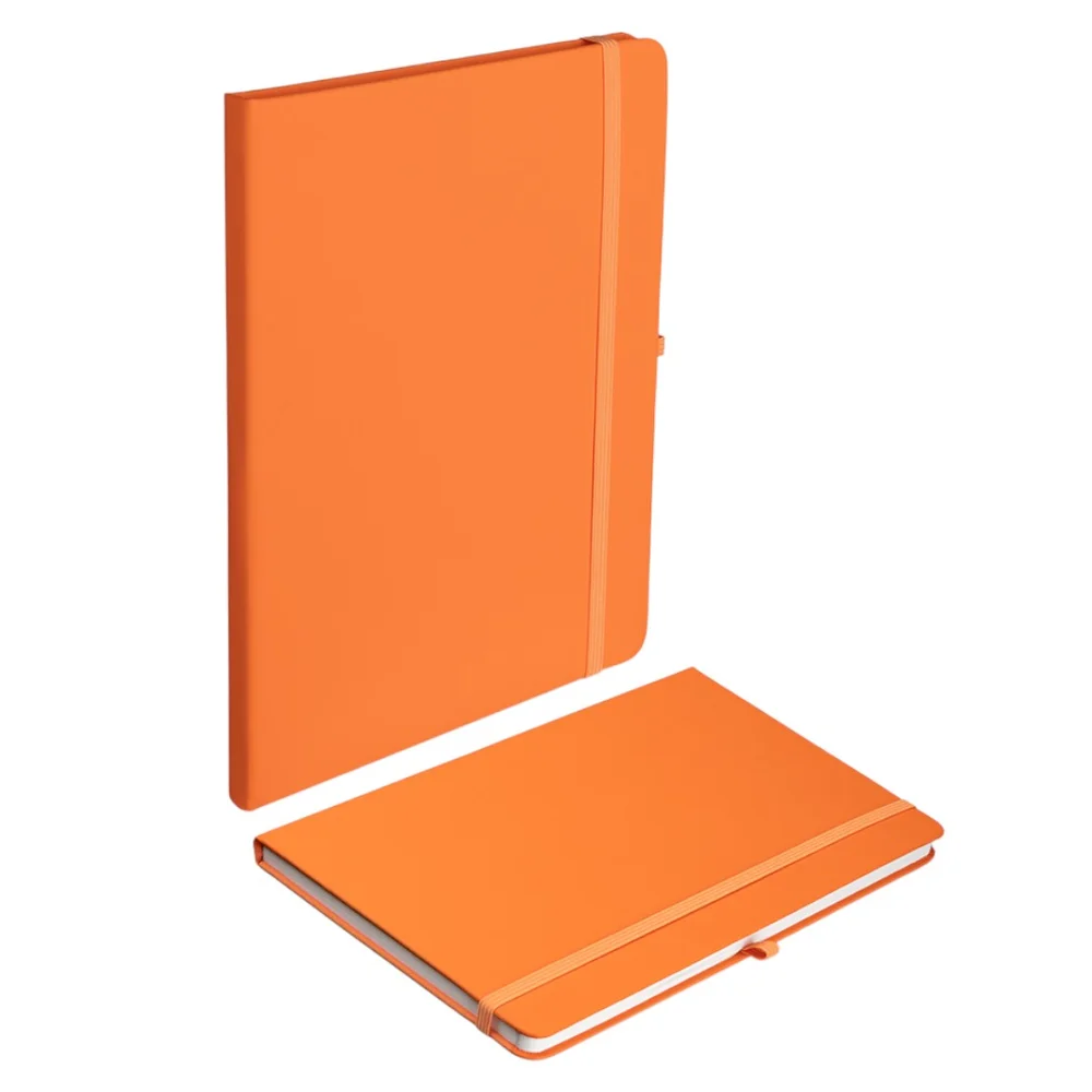 Caderno de Anotações Laranja com Elástico