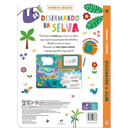 Livro Lousa Magnética - Desenhando na Selva - Aprenda e Desenhe