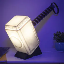Luminária 3D Marvel Martelo Thor Decoração Geek Temática Realista