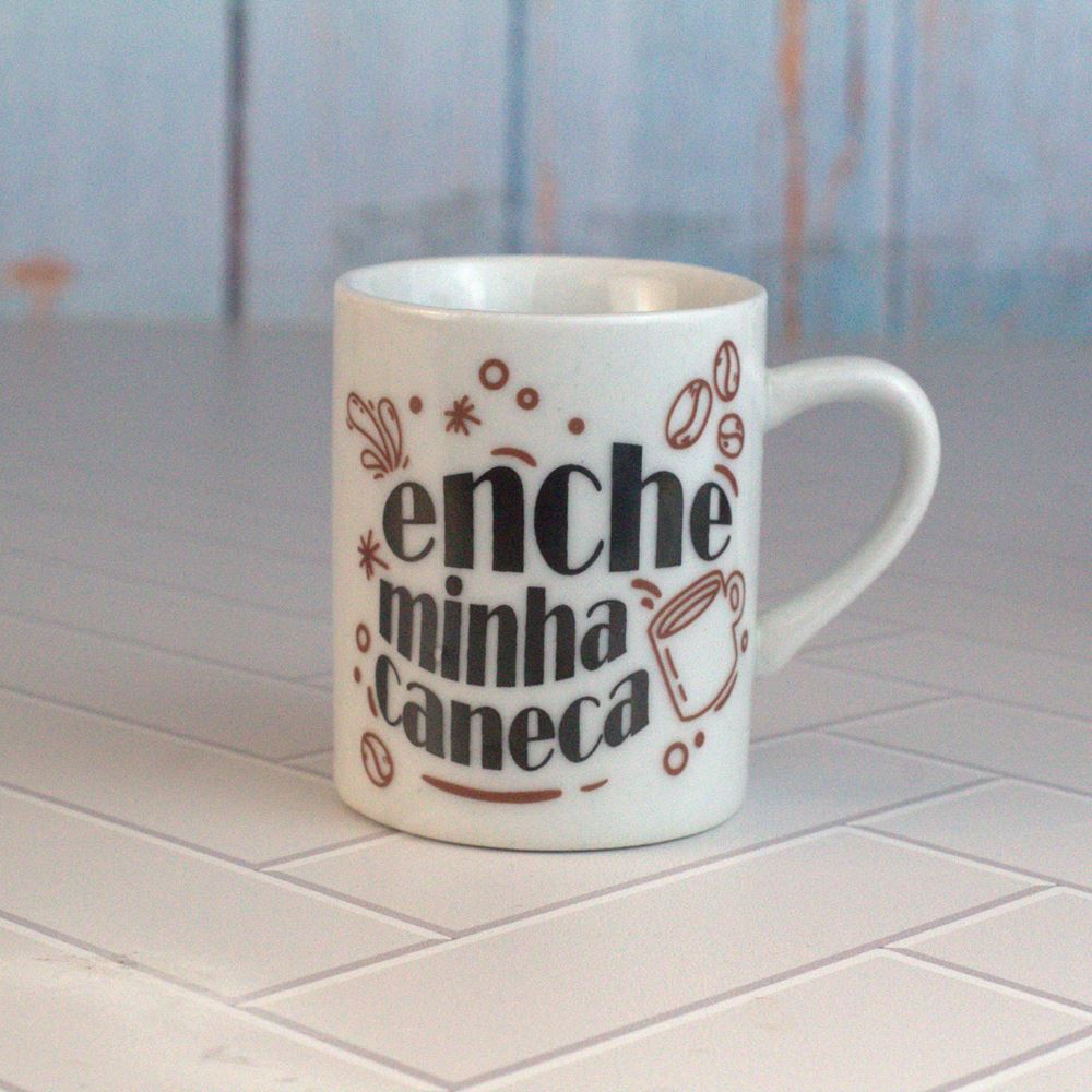 Caneca De Porcelana com Coador - Coffee Time
