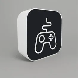 Luminária Box Controle Gamer Light Preto