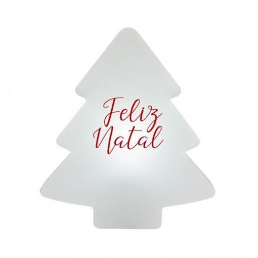 Luminária Decorativa de Mesa Árvore de Natal Branca com Luzes para Decoração Natalina