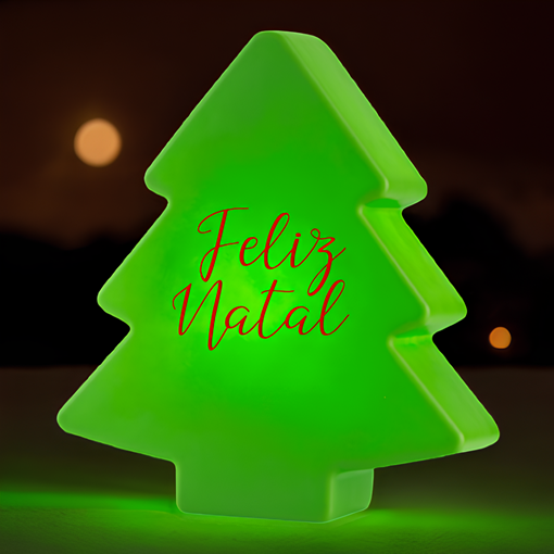 Luminária Decorativa Árvore de Natal Verde - Iluminação Festiva para Decoração Natalina