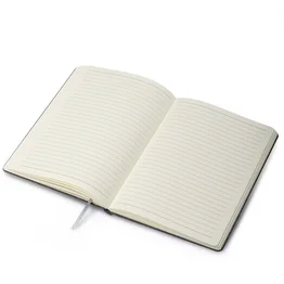 Caderno Com Capa Dura em Bambu com Suporte de Caneta Preto