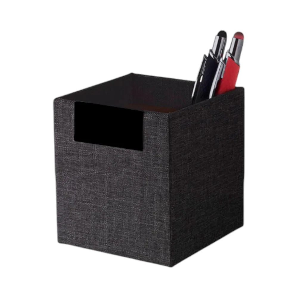 Porta Canetas e Objetos com Tecido Preto
