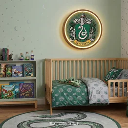 Luminária Brasão Slytherin Harry Potter