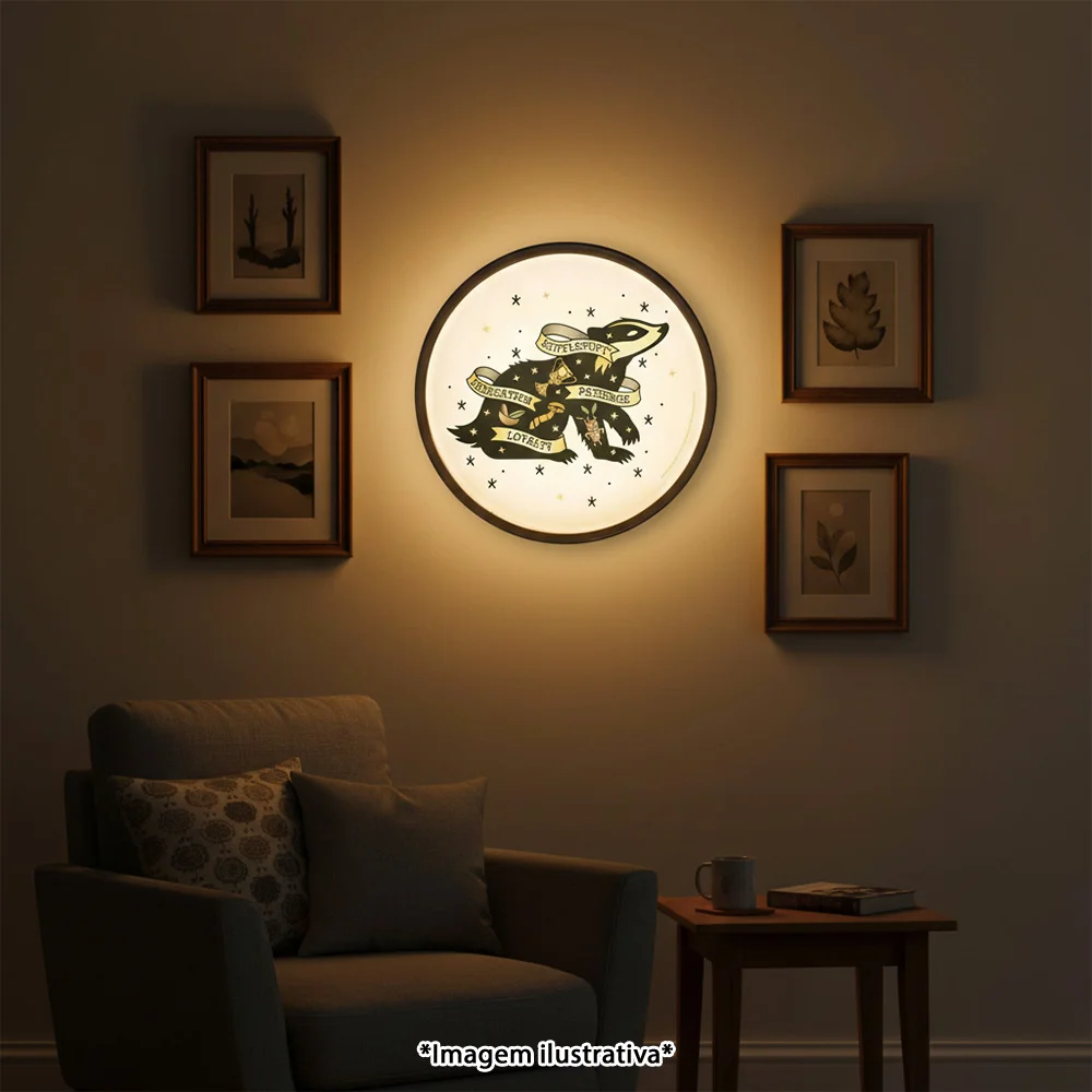 Luminária de Parede Tattoo Hufflepuff