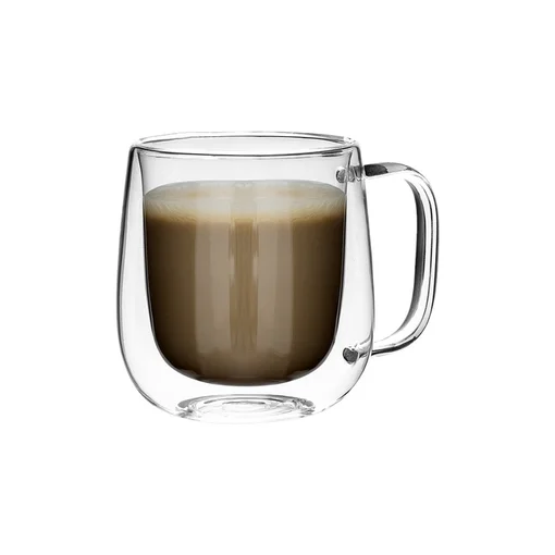 Caneca de Vidro Borossilicato 250ml Com Parede Dupla