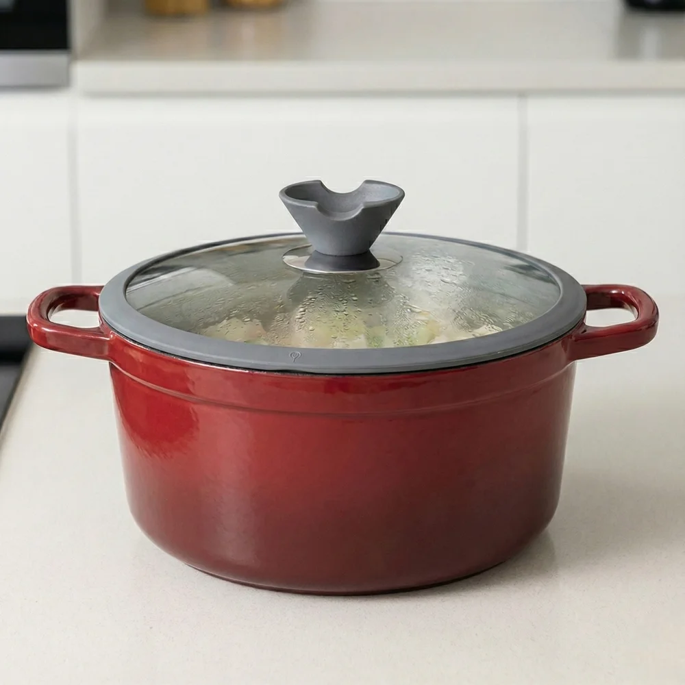 Tampa de Vidro Temperado Com Bordas em Silicone Ø24cm