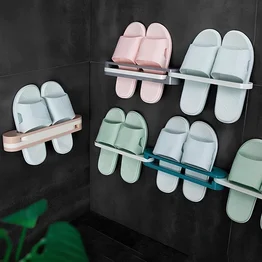 Suporte de Parede Multiuso para Toalhas Sapatos Chinelos Verde