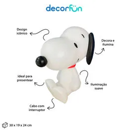Luminária 3D Snoopy Peanuts Bivolt