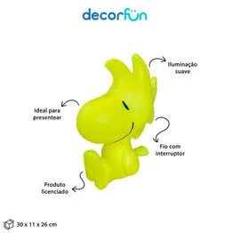 Luminária 3D Woodstock Snoopy Peanuts Bivolt