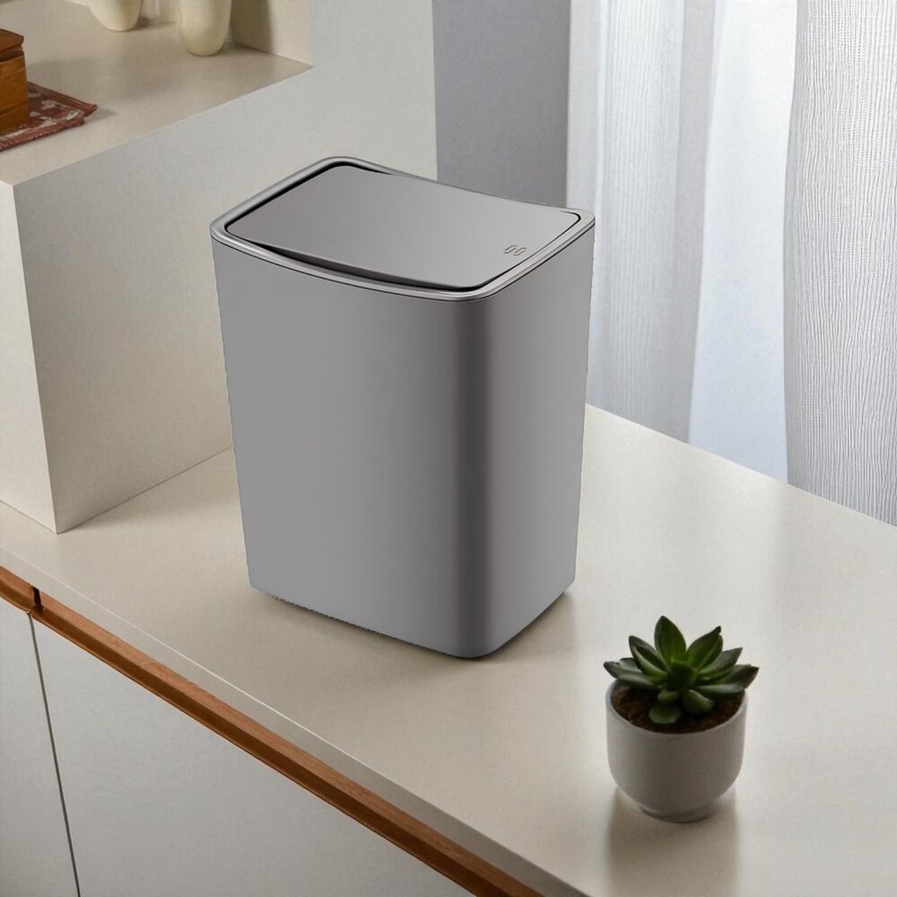 Lixeira 4 Litros Cozinha Escritório Banheiro Touch Fendi - Mood