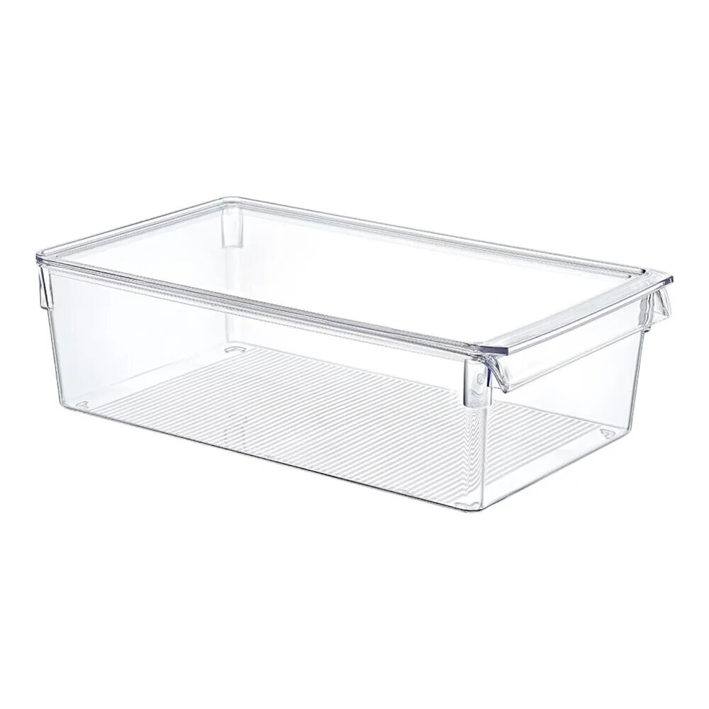 Organizador de Geladeira Multiuso Alto com Tampa Tamanho G (36x20x10cm) - Mood