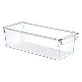 Organizador de Geladeira Multiuso Alto com Tampa Tamanho M (36x15x10cm) - Mood