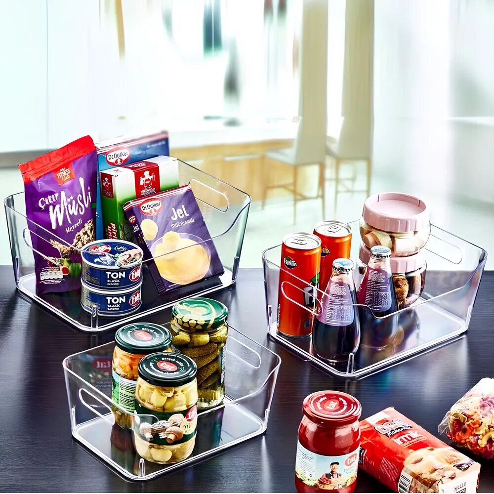 Organizador de Armários e Geladeiras Multiuso sem Tampa 7L Transparente - Mood