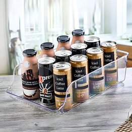 Organizador de Latas Transparente G Despensa Geladeira Refrigerantes Cervejas