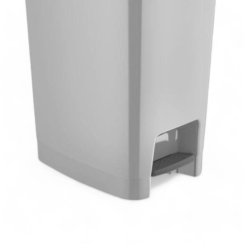Lixeira Plástica com Pedal 25L Slim Branca Cozinha Banheiro - Mood