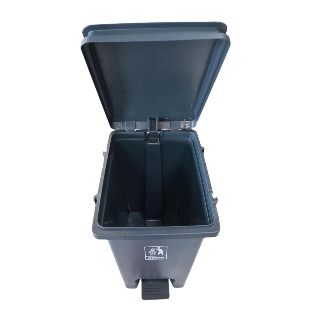 Lixeira Plástica com Pedal 15L Cinza Banheiros Cozinhas - Nobre