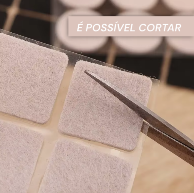 Guarnições para Móveis em Feltro Retangular com Poliéster Cartela com 48 Unidades