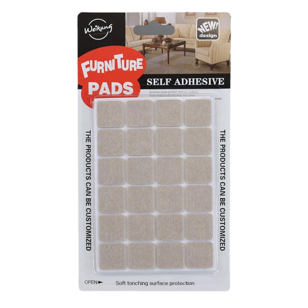 Guarnições para Móveis em Feltro Retangular com Poliéster Cartela com 48 Unidades