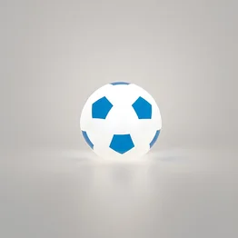 Luminária Bola de Futebol - Branca e Azul